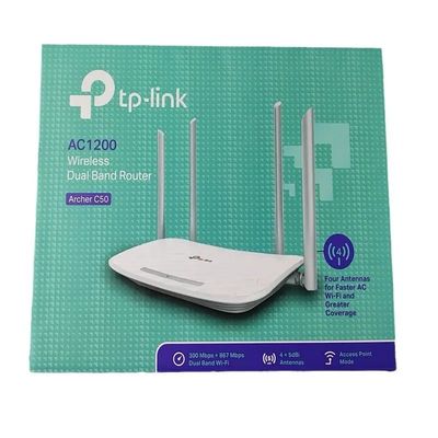 TP-Link Archer C50 Dual Band 1200Mbps enrutador WiFi con antenas de 4 * 5dBi